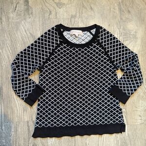 Philosophy Republic clothing women's sweater checked pattern 3/4 sleeves size S